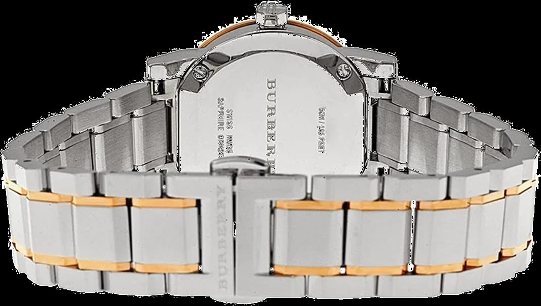 Montre Burberry BU9214 femme verso boîtier bicolore