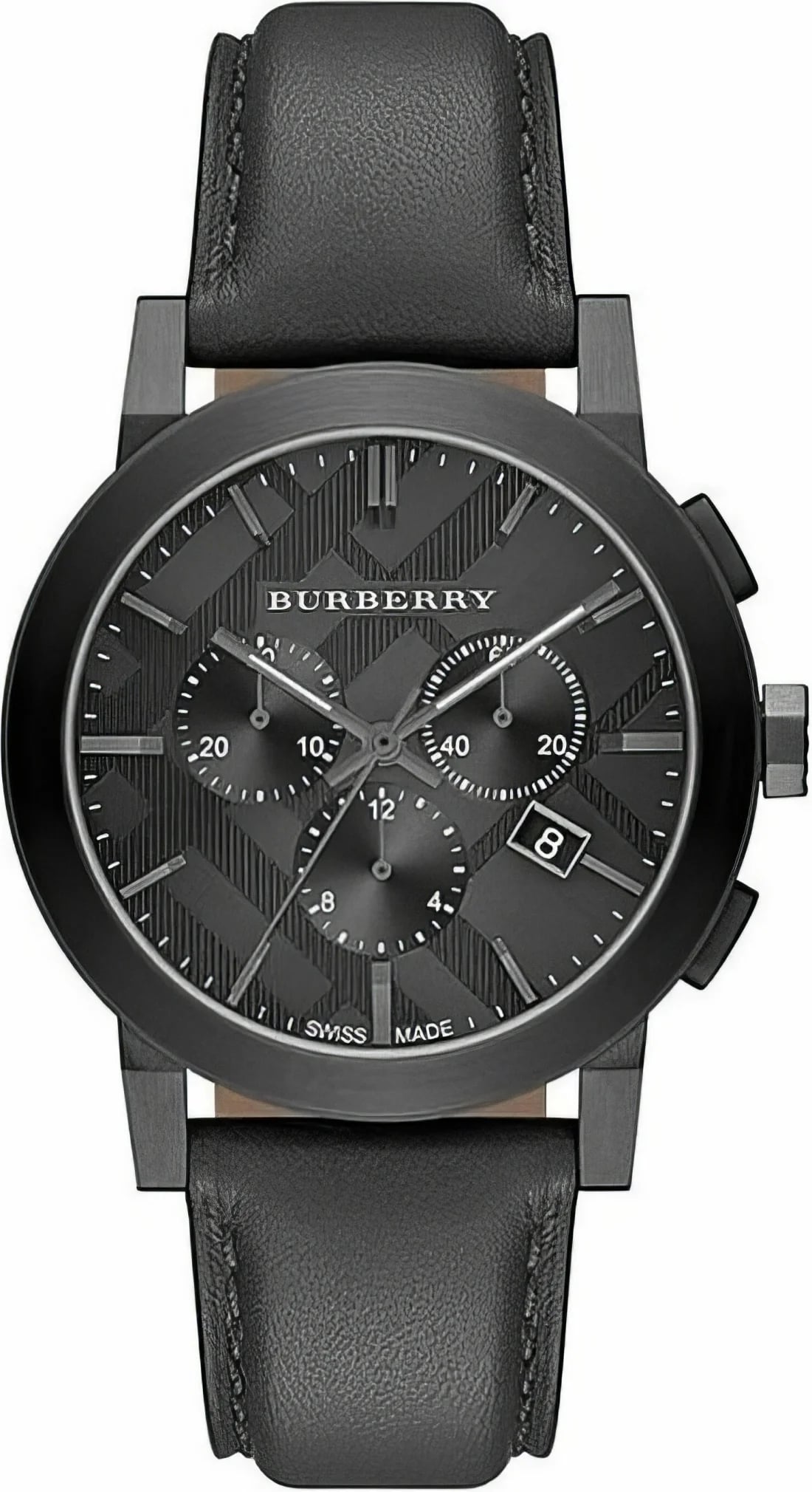 Montre Burberry BU9364 homme cadran gris bracelet cuir