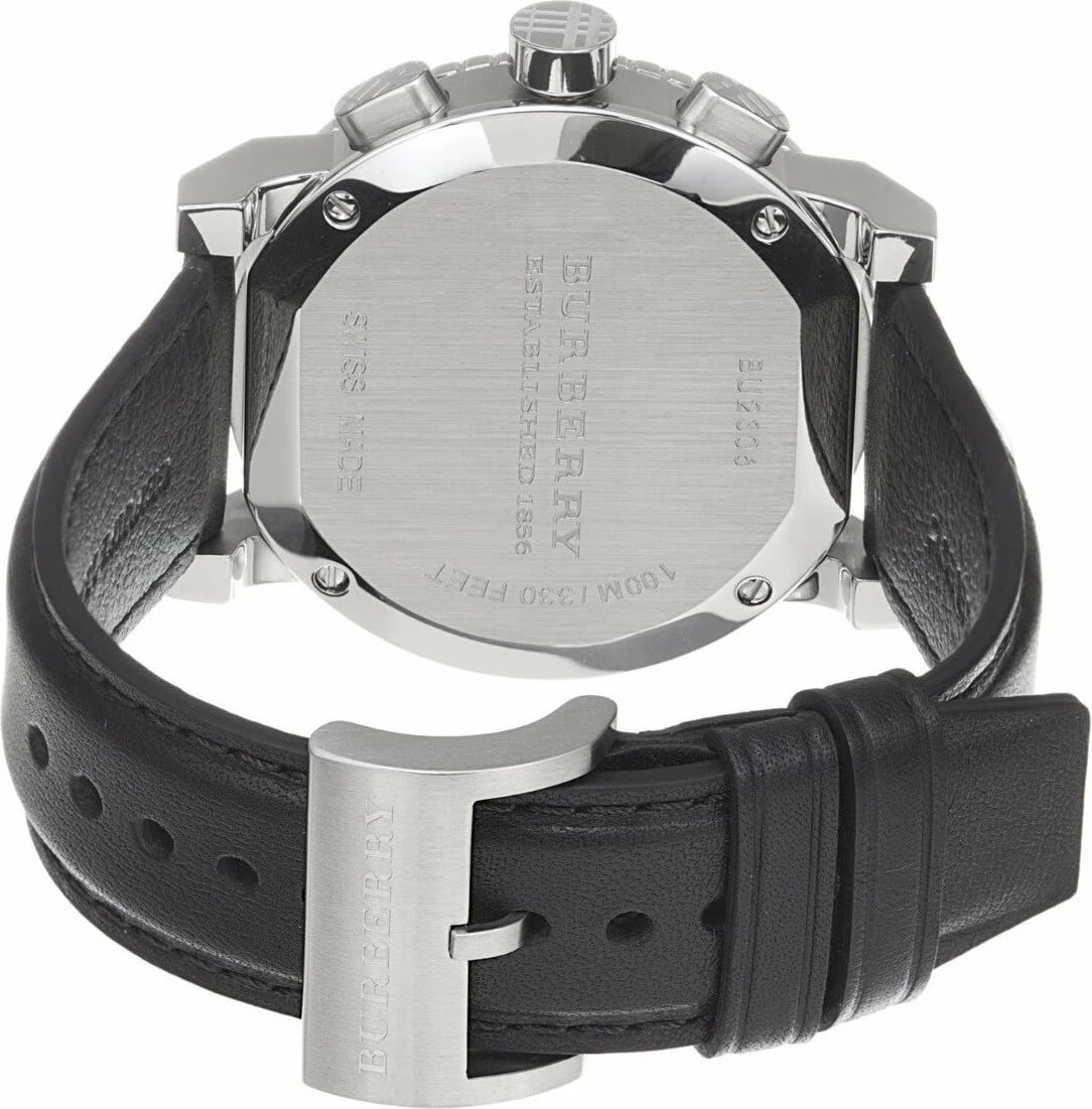 Montre Burberry BU9382 homme détail cadran noir