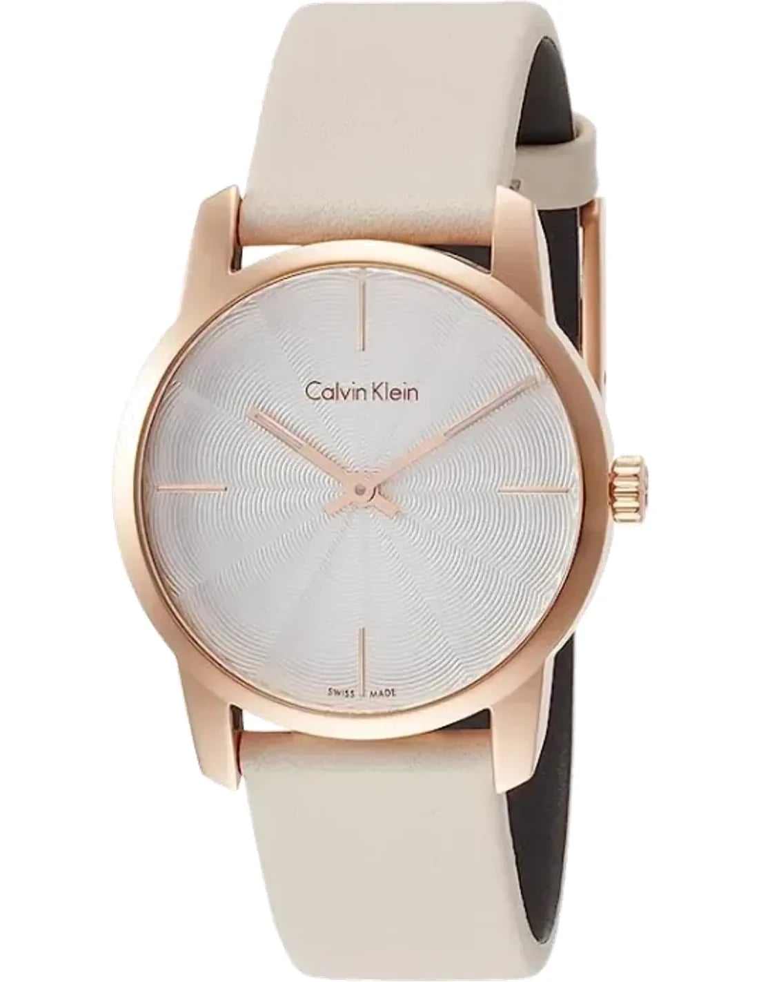 Montre Calvin Klein K2G236X6 femme cadran beige bracelet cuir