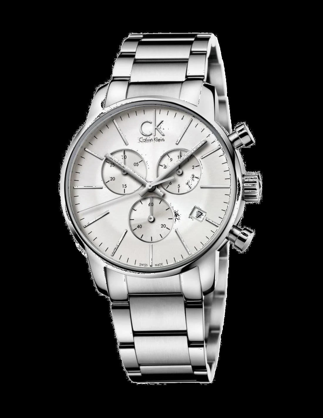Montre Calvin Klein K2G27146 homme cadran argent bracelet acier inoxydable