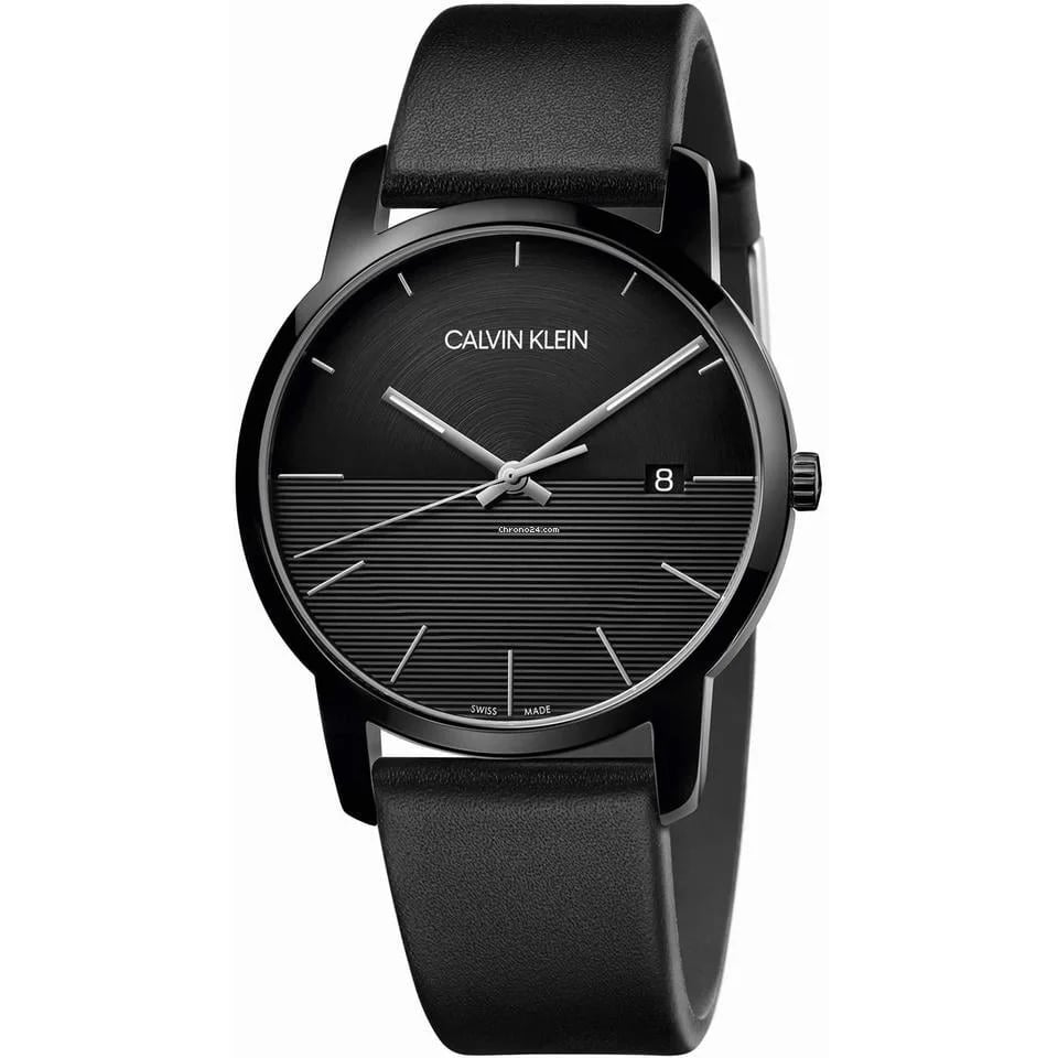 Montre Calvin Klein K2G2G4C1 homme cadran noir bracelet cuir