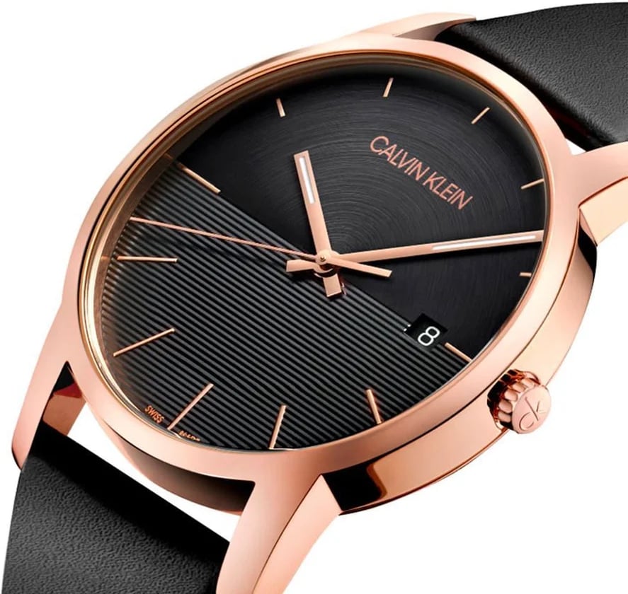 Montre Calvin Klein K2G2G6CZ homme verso boîtier or rose