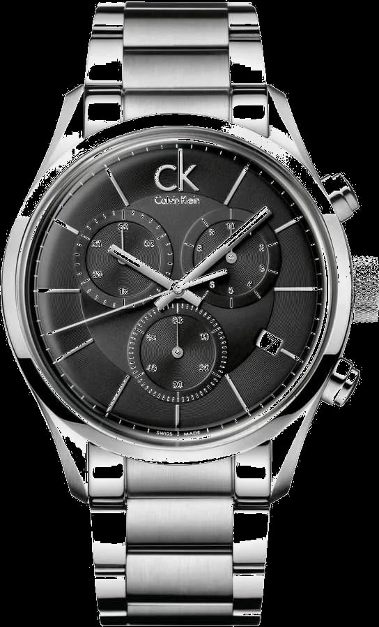 Montre Calvin Klein K2H27104 homme cadran noir bracelet acier inoxydable