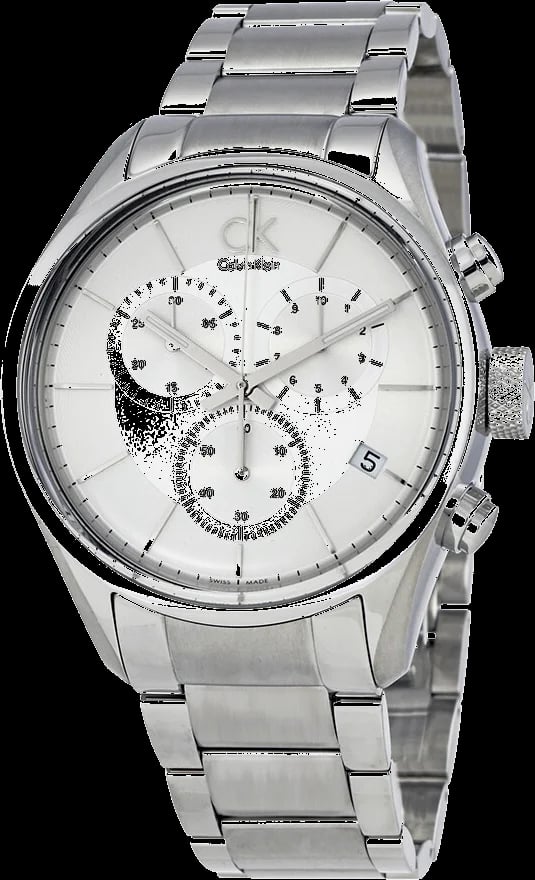 Montre Calvin Klein K2H27126 homme cadran argent bracelet acier inoxydable
