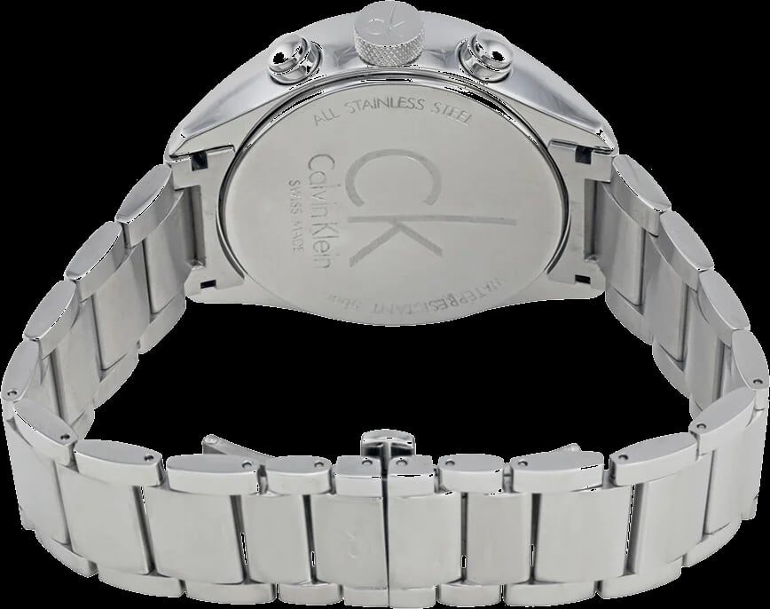 Montre Calvin Klein K2H27126 homme détail cadran argent