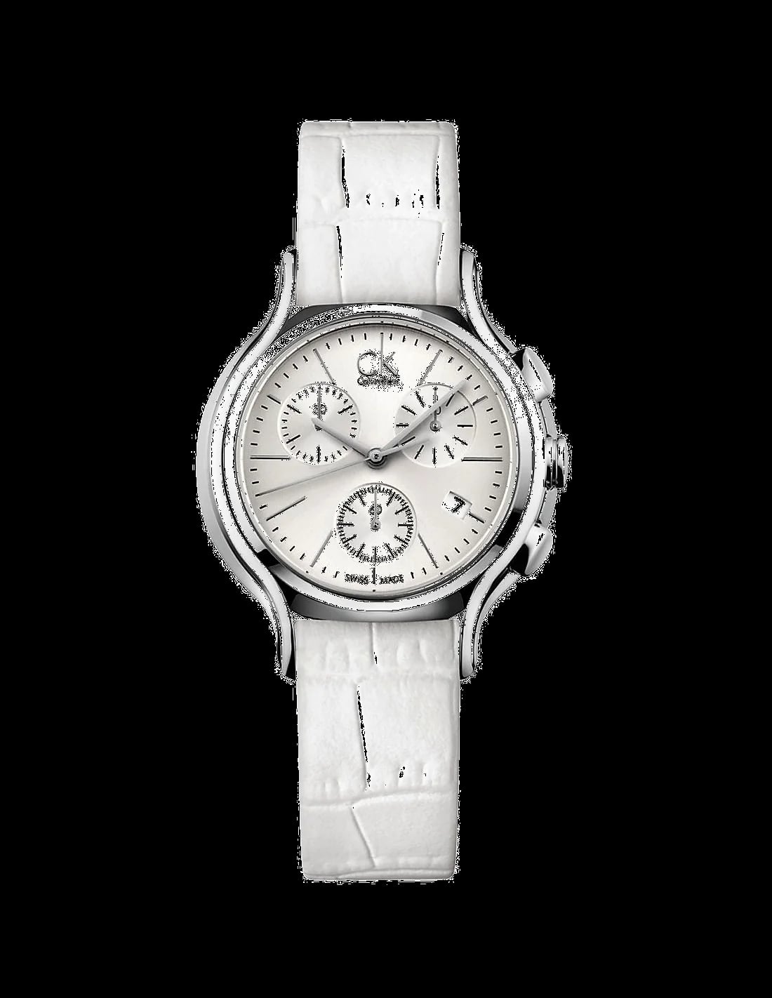 Montre Calvin Klein K2U291L6 femme cadran argent bracelet cuir