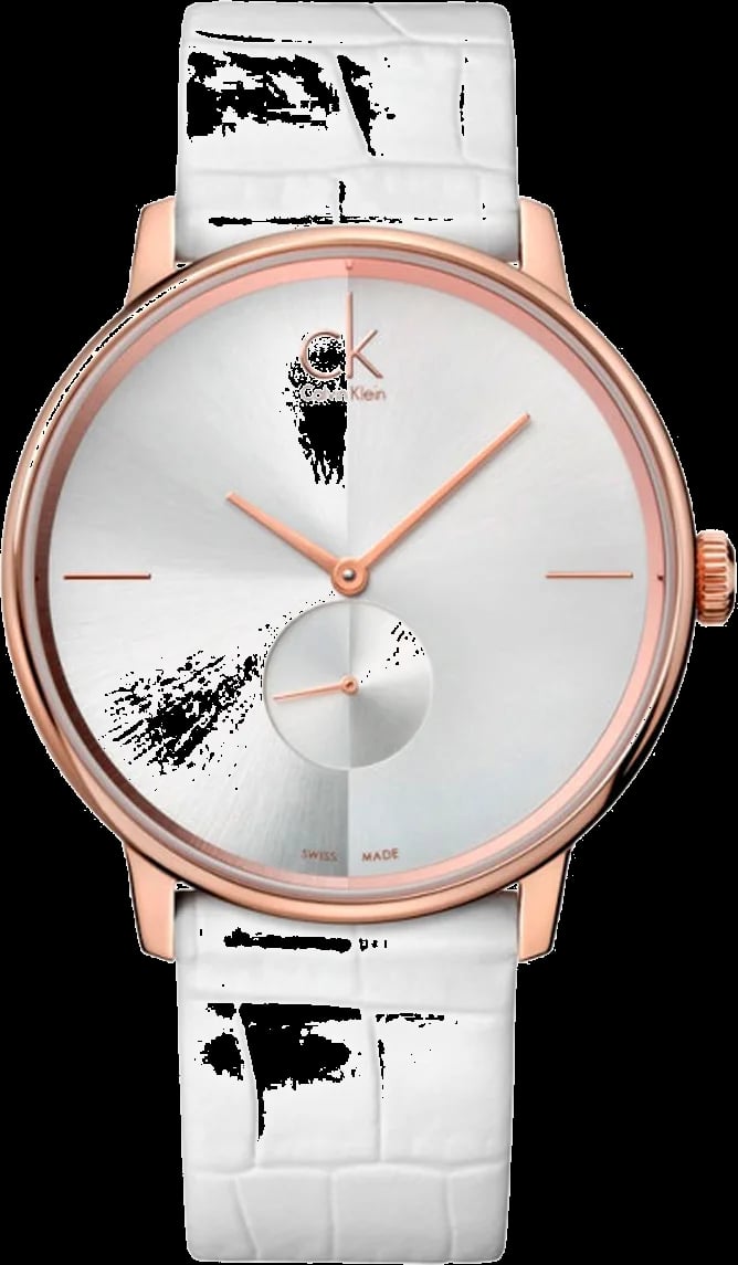 Montre Calvin Klein K2Y216K6 femme cadran argent bracelet cuir