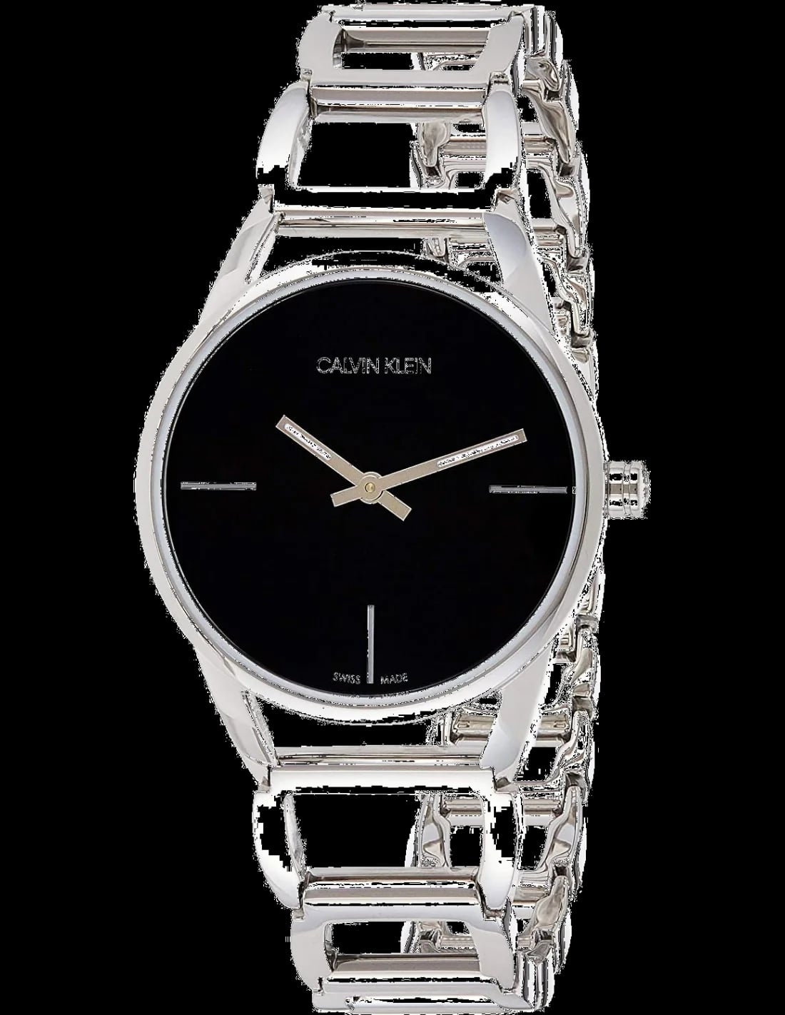 Montre Calvin Klein K3G23121 femme cadran noir bracelet acier inoxydable