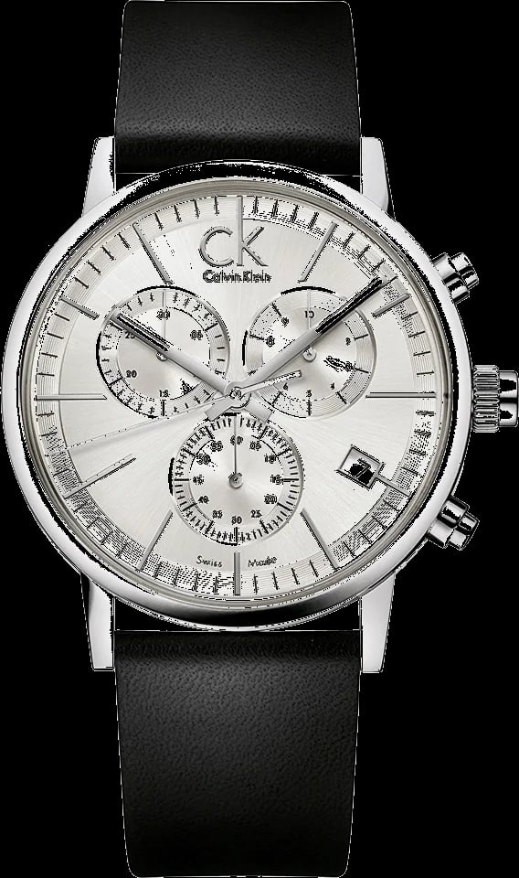 Montre Calvin Klein K7627120 homme cadran argent bracelet cuir