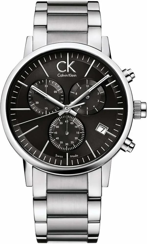 Montre Calvin Klein K7627161 homme cadran noir bracelet acier inoxydable