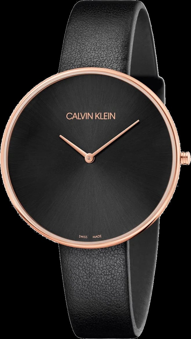 Montre Calvin Klein K8Y236C1 femme cadran noir bracelet cuir