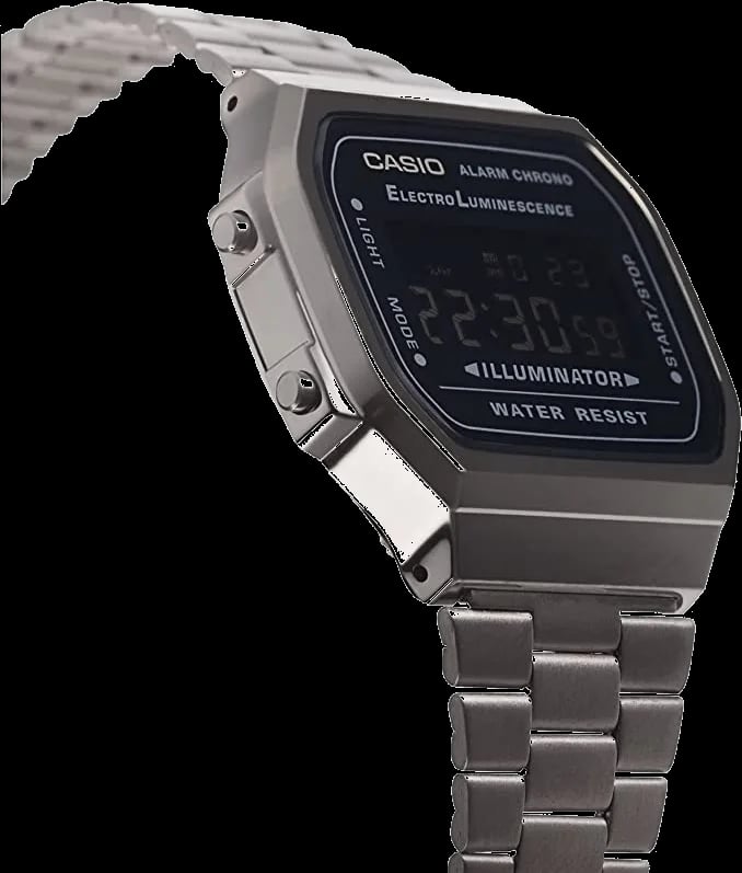 Montre Casio A168WEGG-1BEF unisexe vue de profil