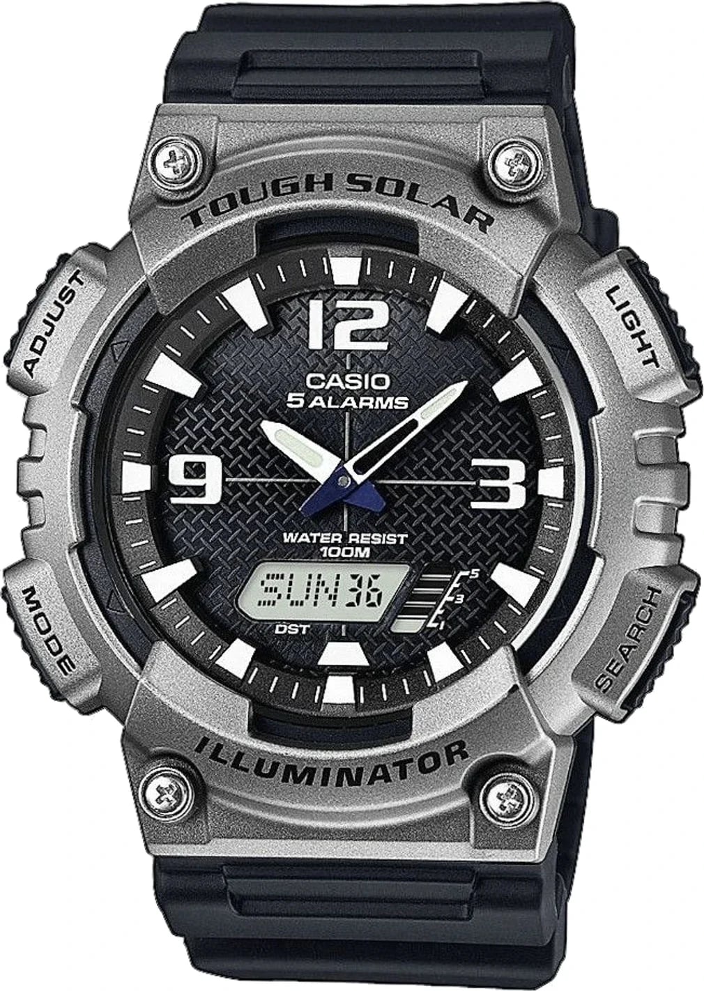 Montre Casio AQ-S810W-1A4VEF homme cadran noir bracelet silicone