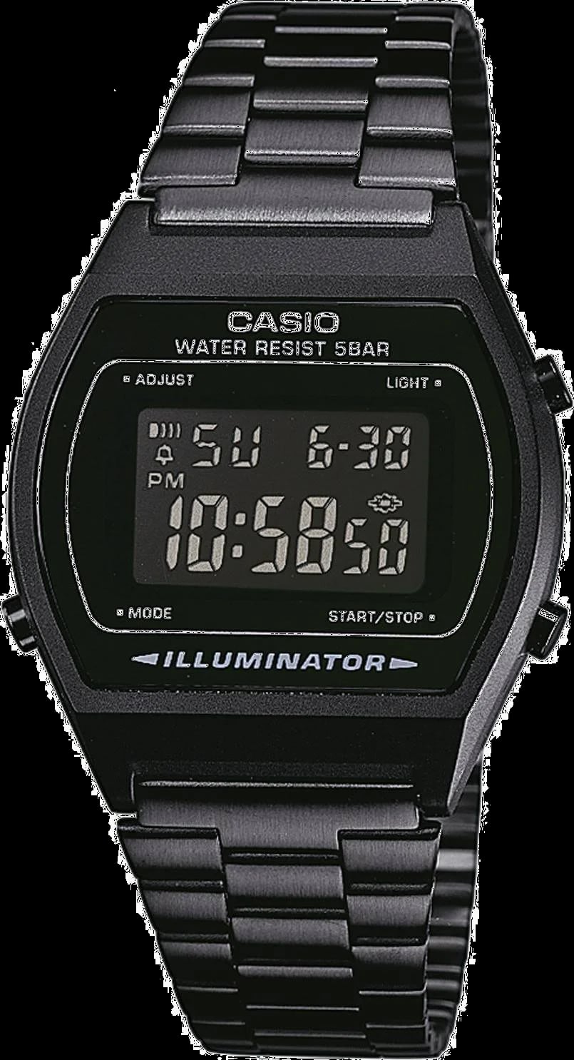 Montre Casio B640WB-1BEF homme cadran noir bracelet acier inoxydable