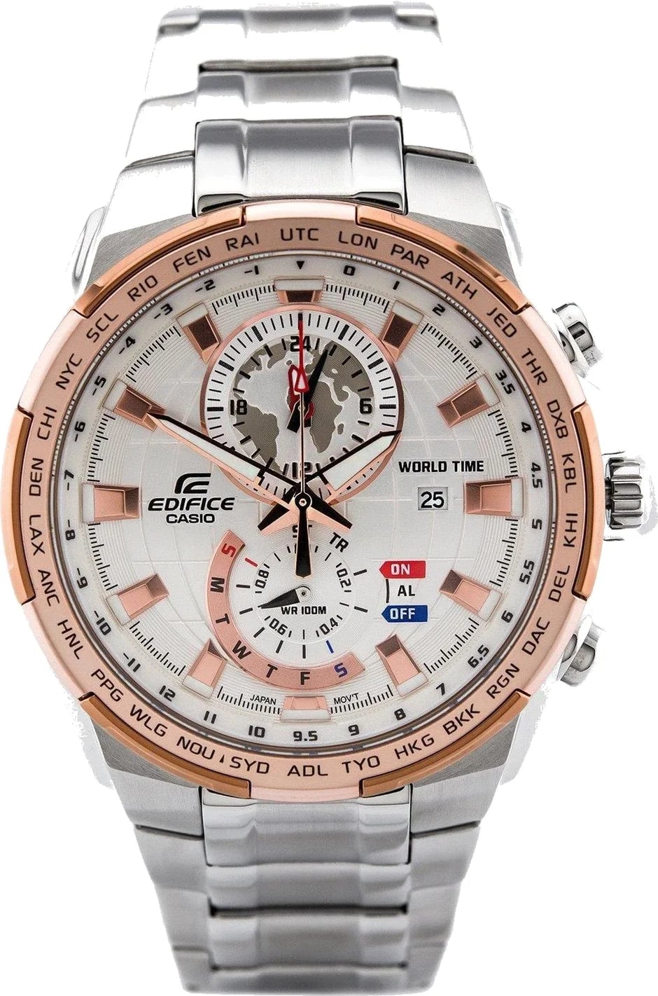 Montre Casio EFR-550D-7AVUEF homme cadran argent bracelet acier