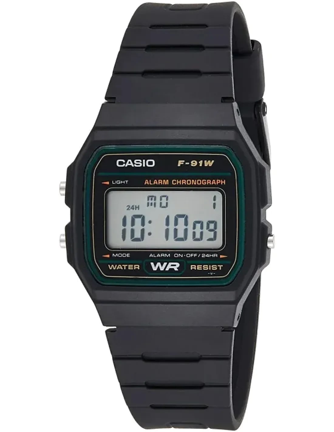 Montre Casio F-91W-3SDG homme cadran gris bracelet résine