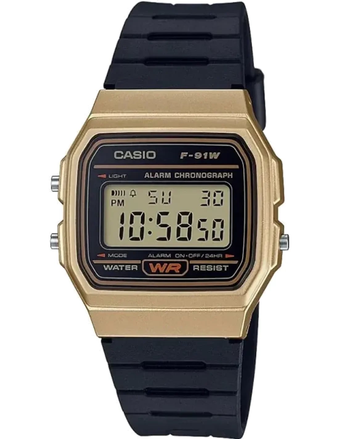 Montre Casio F-91WM-9AEF unisexe cadran gris bracelet résine