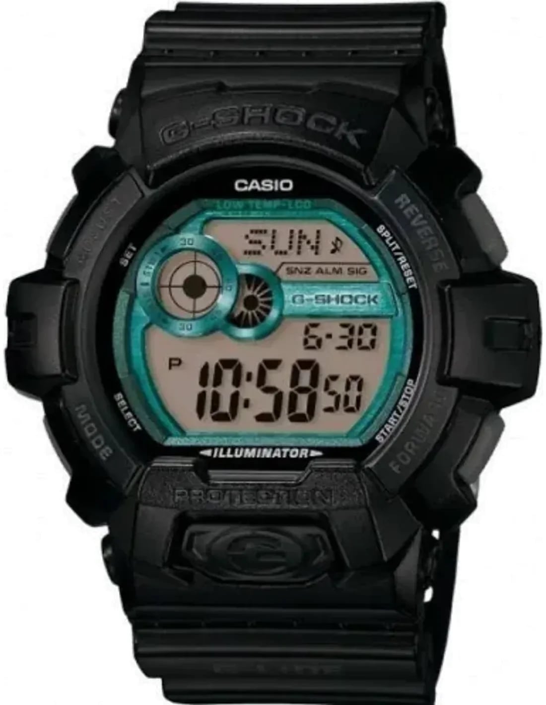 Montre Casio GLS-8900-1ER au cadran noir et finitions vertes, style sport robuste