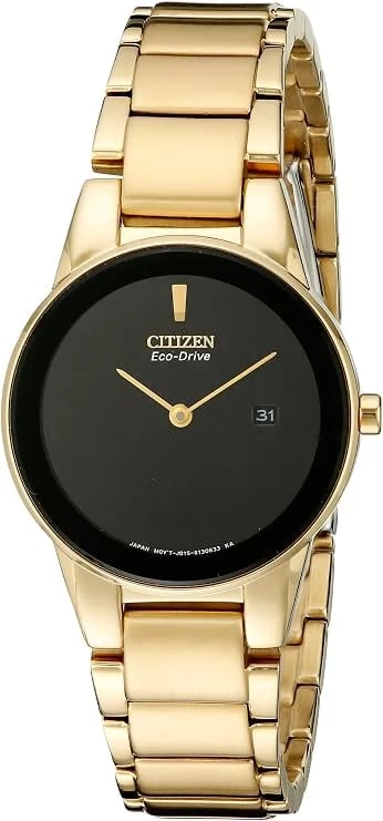 Montre Citizen GA1052-55E femme cadran noir bracelet acier