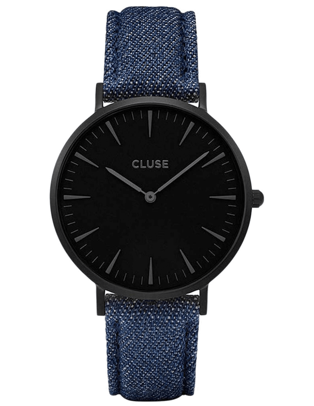 Montre Cluse CL18507 au cadran blanc minimaliste et aiguilles fines, style élégant décontracté