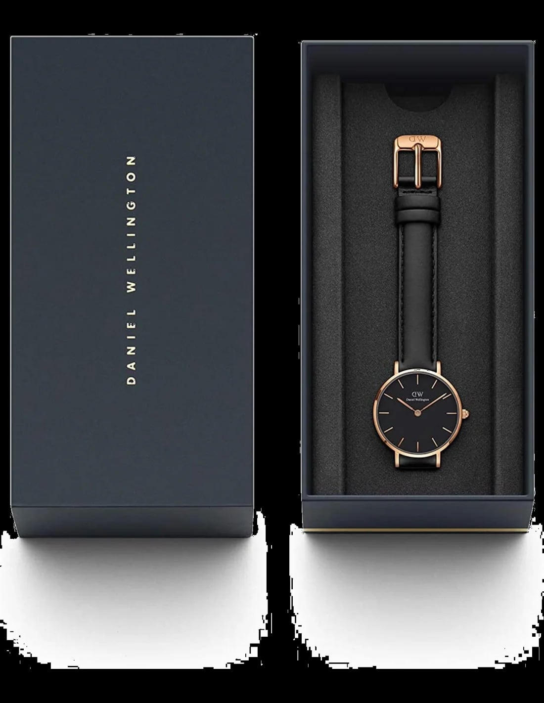 Montre Daniel Wellington DW00100224 femme détail cadran noir