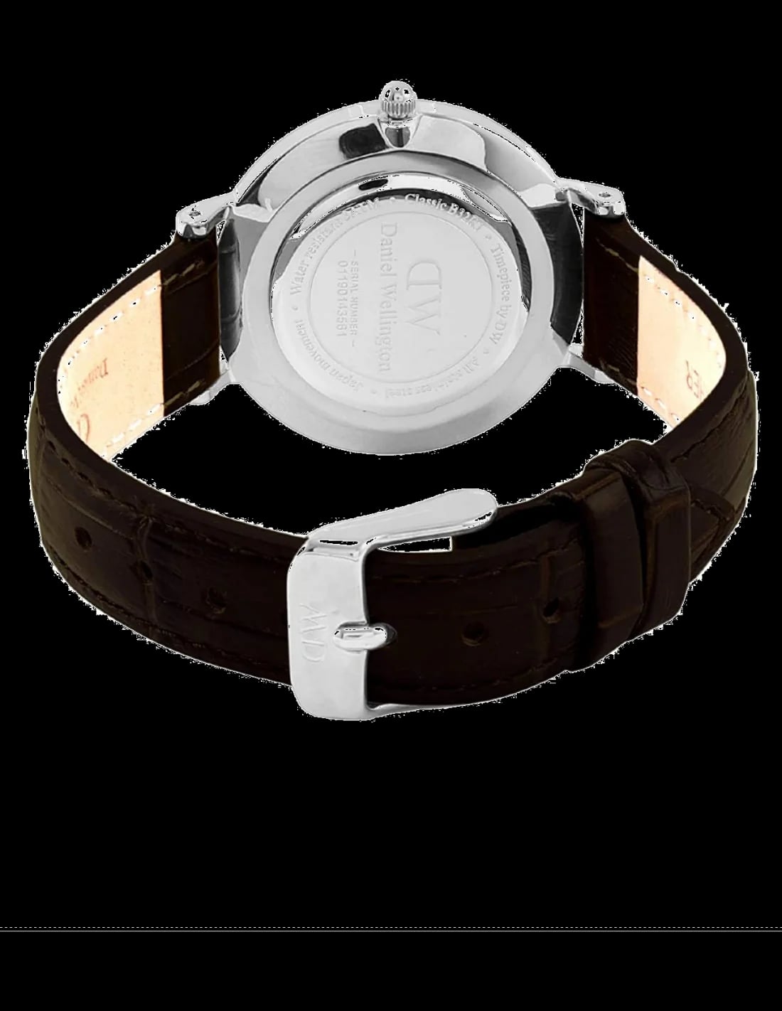 Montre Daniel Wellington DW00100238 femme détail cadran noir