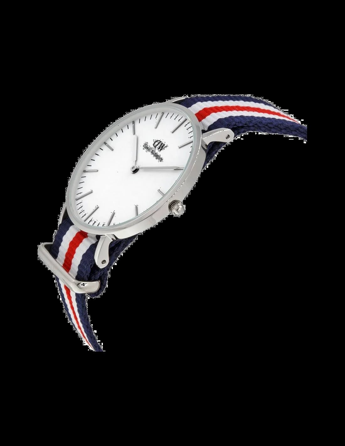 Montre Daniel Wellington Classic Canterbury tricolore bracelet nylon rayures boucle ardillon