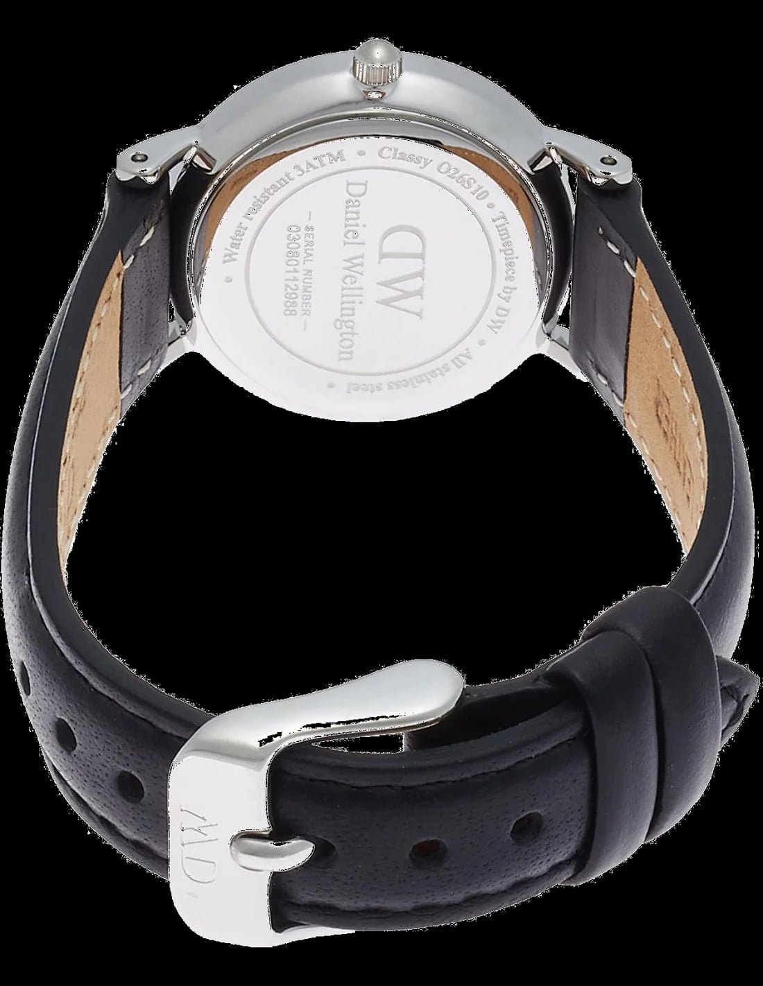 Montre Daniel Wellington DW00100068 femme détail cadran blanc