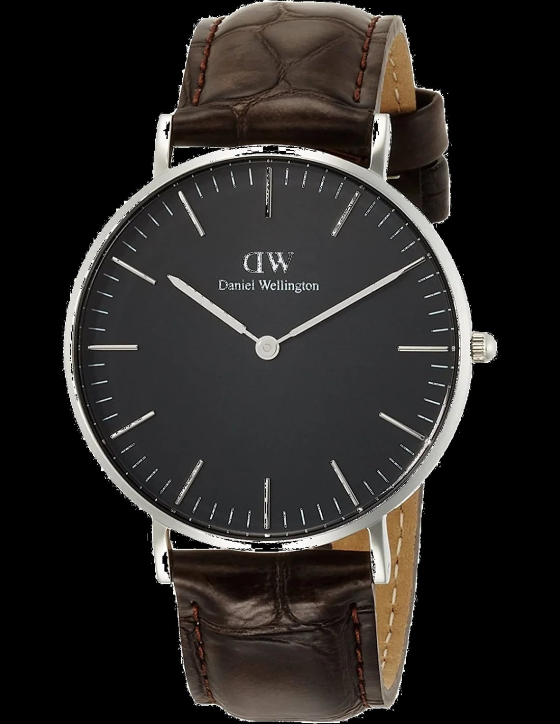 Montre Daniel Wellington DW00100146 femme cadran noir bracelet cuir