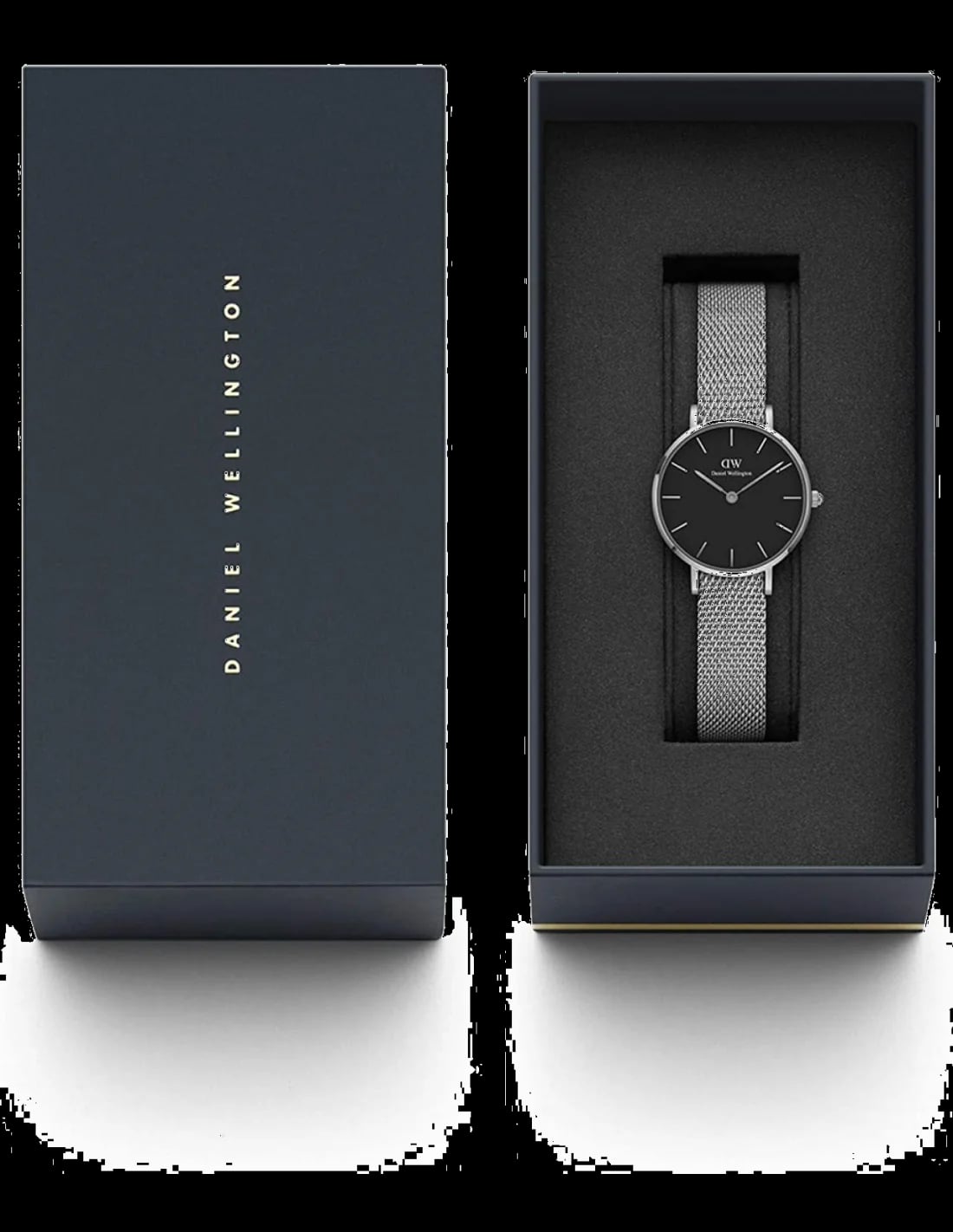 Montre Daniel Wellington DW00100162 femme détail cadran noir