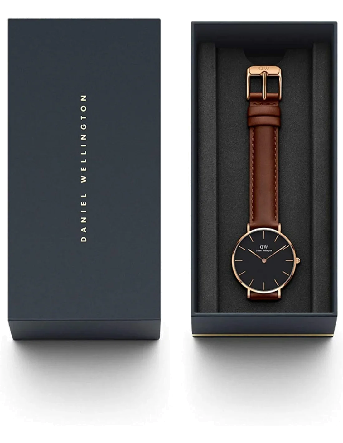 Montre Daniel Wellington DW00100169 femme détail cadran noir