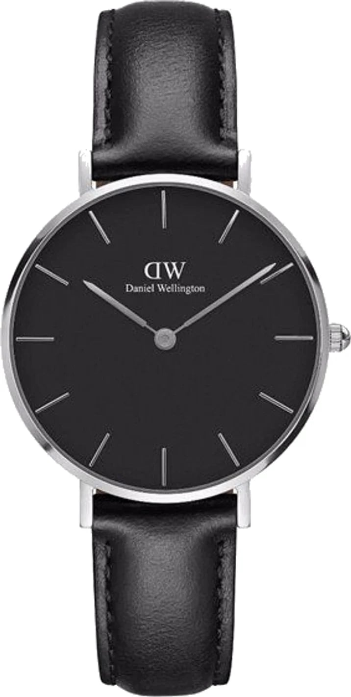 Montre Daniel Wellington DW00100180 femme cadran noir bracelet cuir