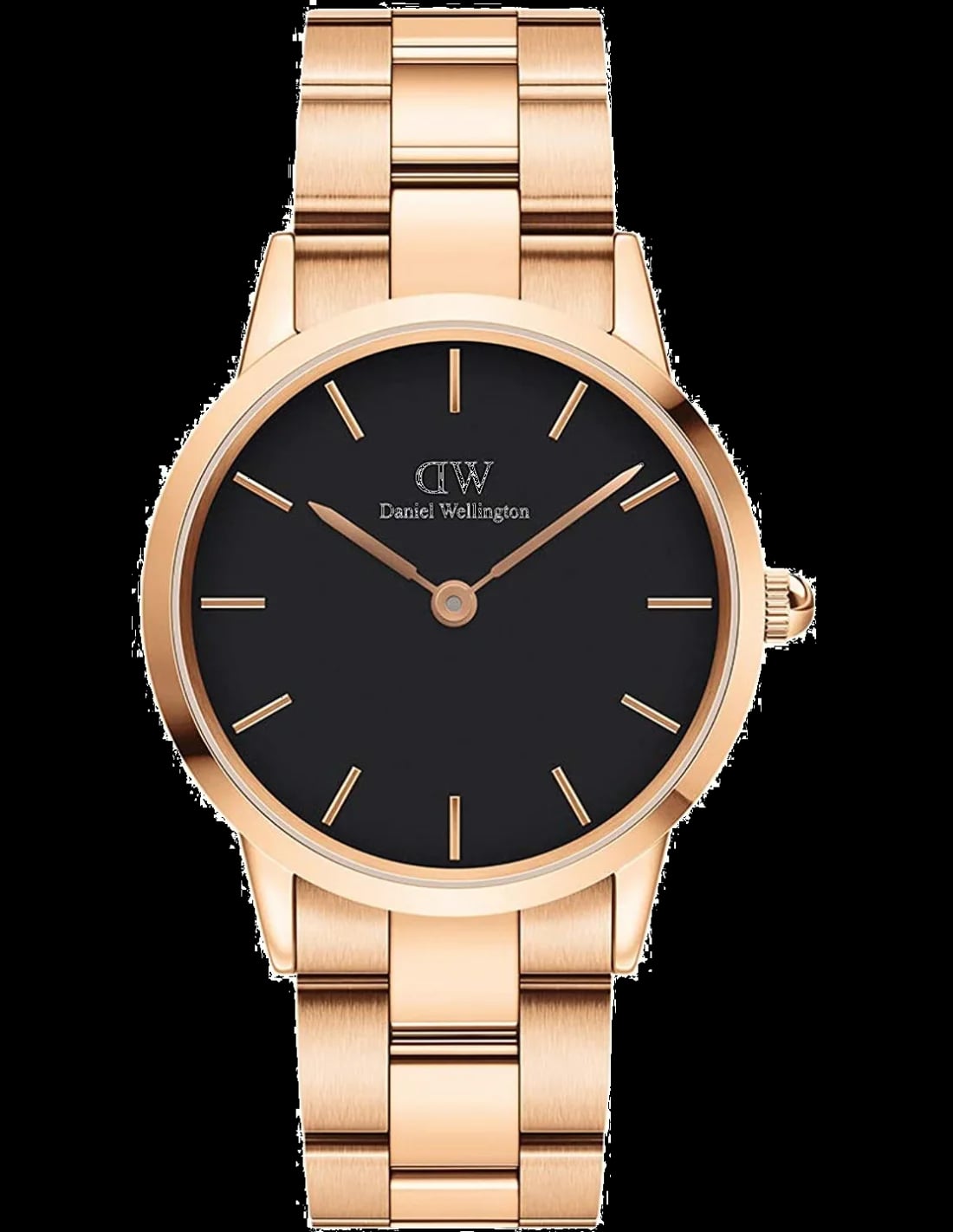 Montre Daniel Wellington DW00100210 femme cadran noir bracelet acier inoxydable