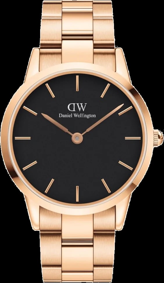 Montre Daniel Wellington DW00100344 femme cadran noir bracelet acier inoxydable