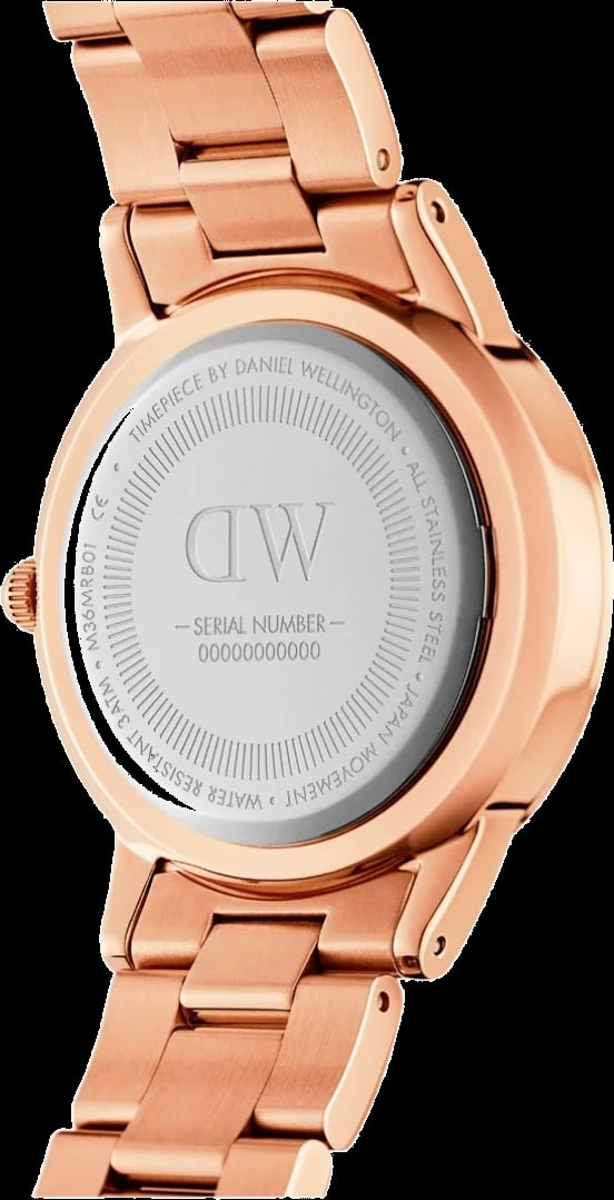 Montre Daniel Wellington DW00100344 femme détail cadran noir