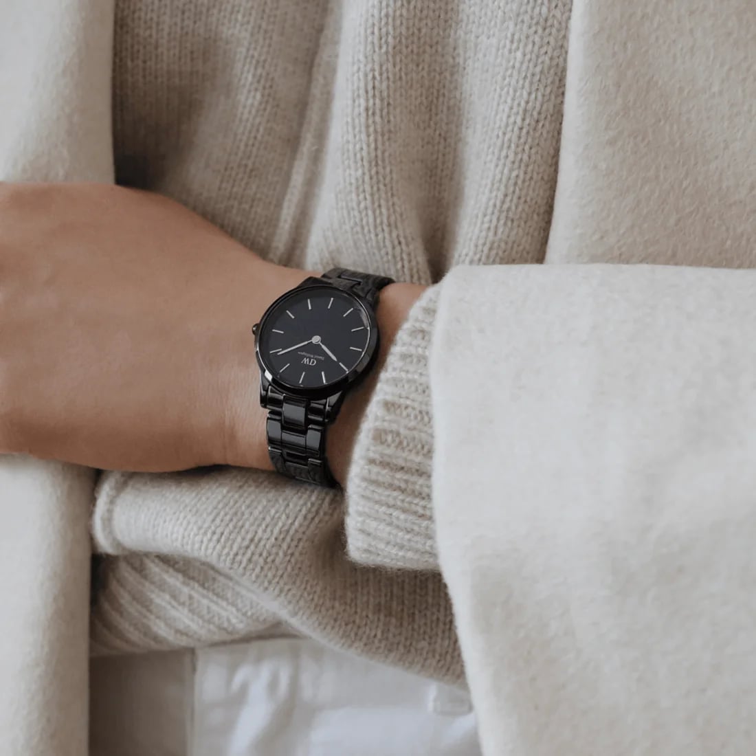 Montre Daniel Wellington DW00100414 femme verso boîtier noir