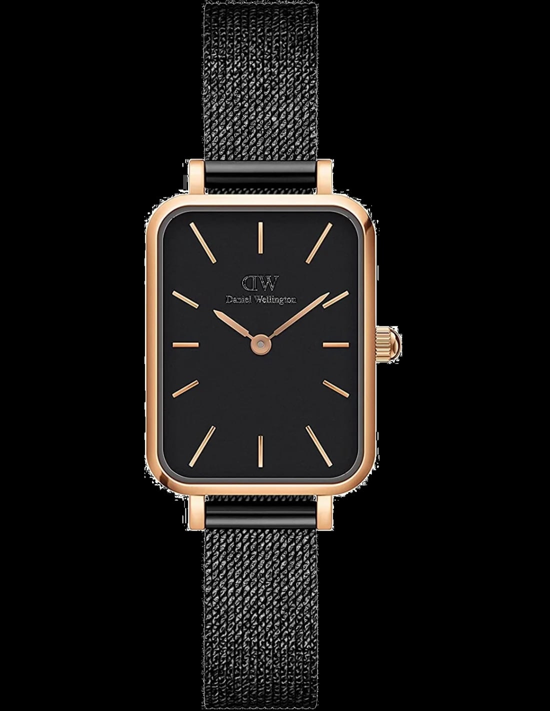 Montre Daniel Wellington DW00100433 femme cadran noir bracelet acier inoxydable