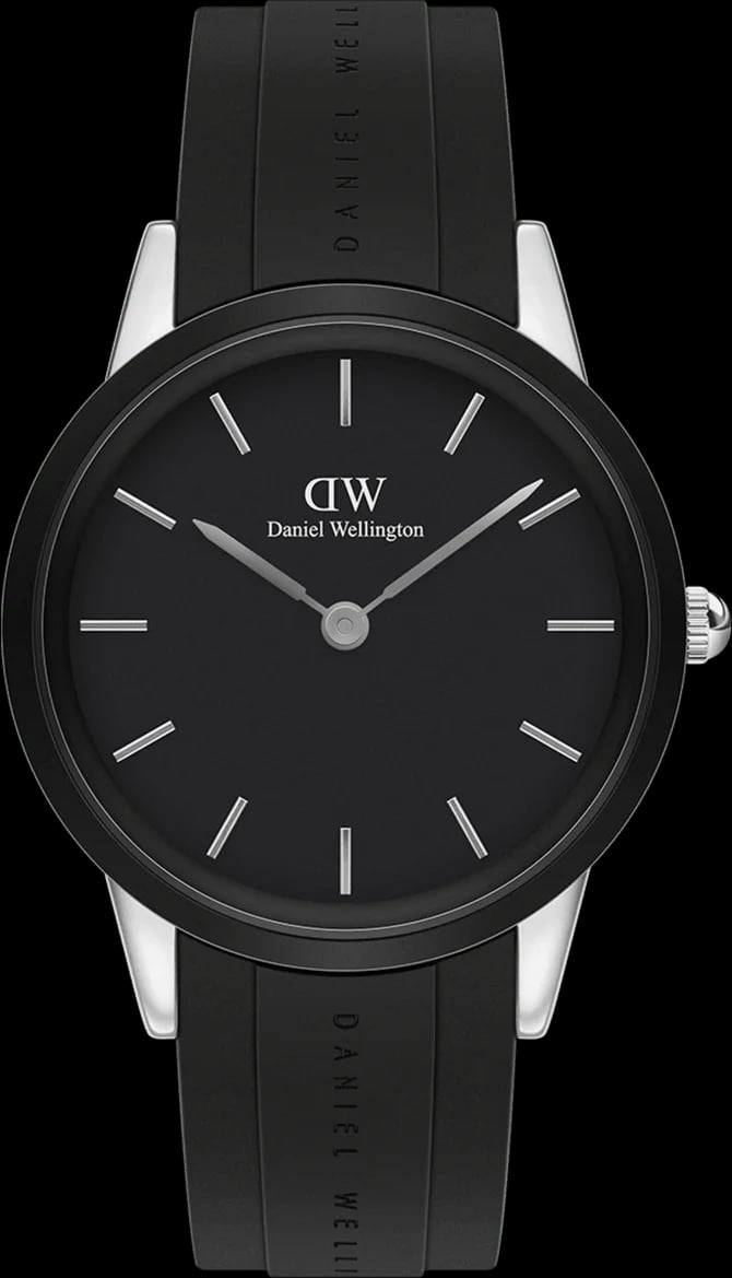 Montre Daniel Wellington DW00100436 homme cadran noir bracelet caoutchouc / silicone