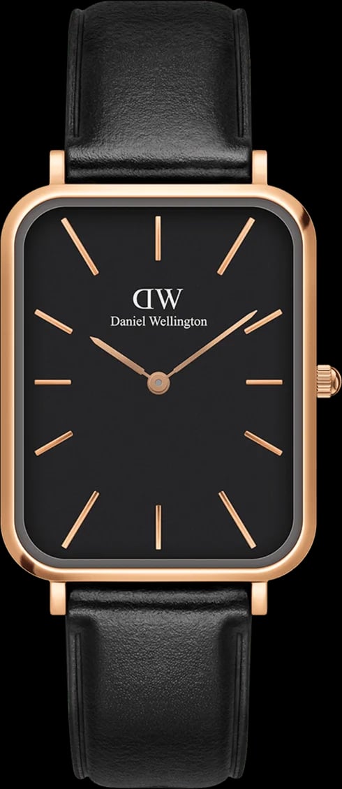 Montre Daniel Wellington DW00100449 femme cadran noir bracelet cuir
