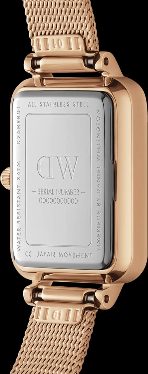 Montre Daniel Wellington DW00100510 femme détail cadran rose