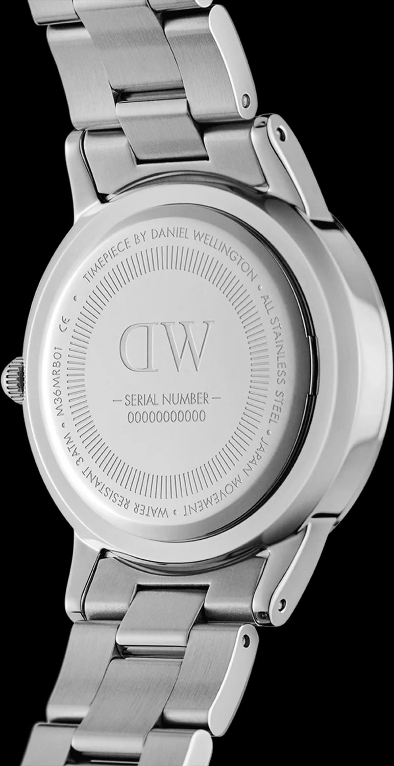 Montre Daniel Wellington DW00100540 femme verso boîtier or