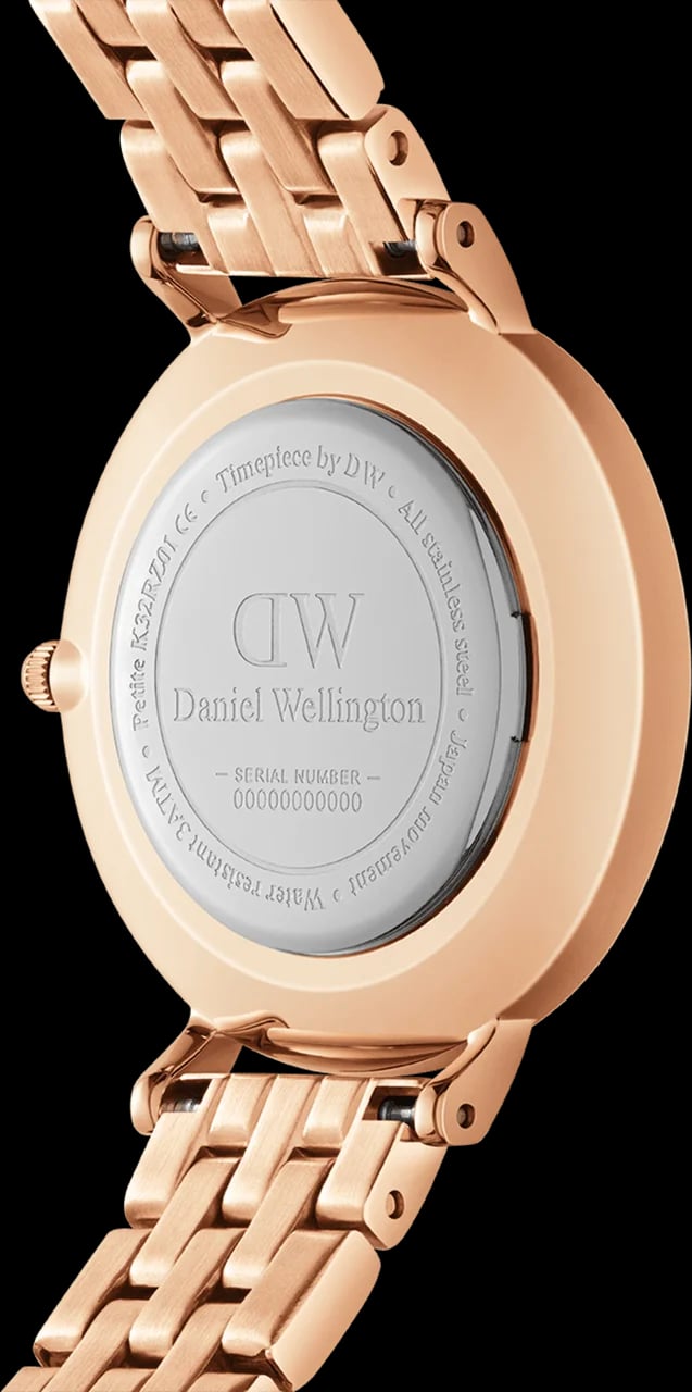 Montre Daniel Wellington DW00100613 femme détail cadran blanc