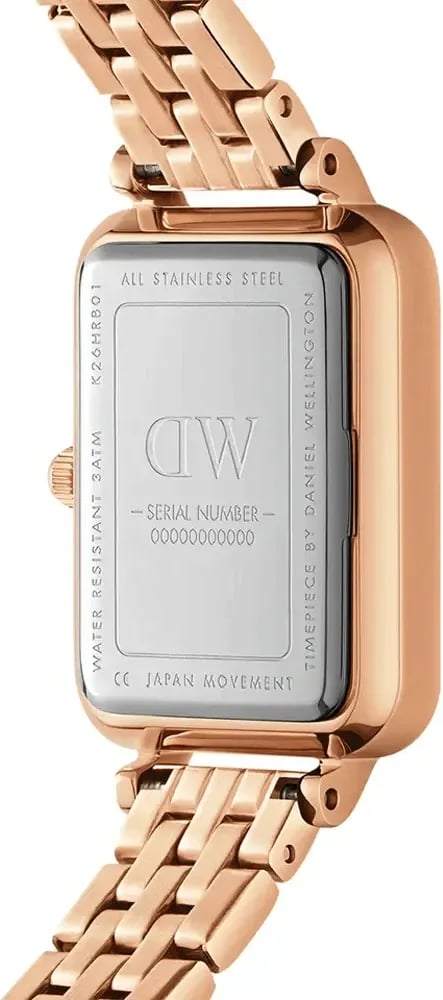 Montre Daniel Wellington DW00100621 femme détail cadran rose