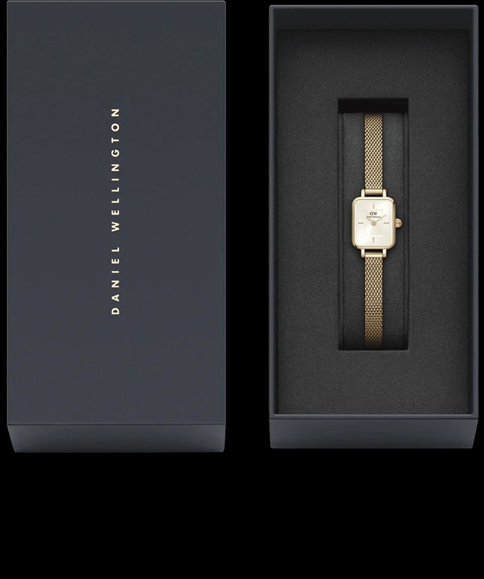 Verso boîtier Daniel Wellington DW00100656 acier inoxydable gravé dos montre