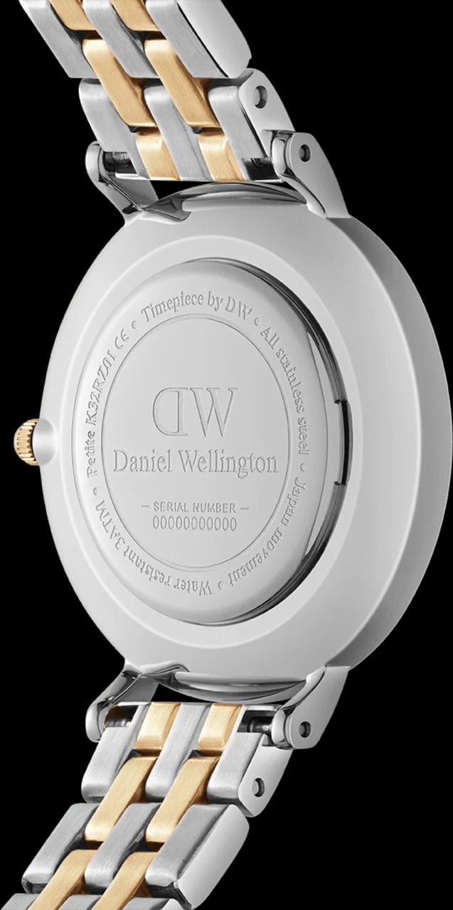 Montre Daniel Wellington DW00100665 femme détail cadran blanc