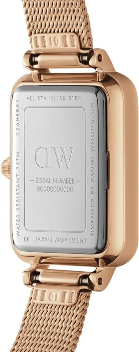 Montre Daniel Wellington DW00100669 femme détail cadran rose