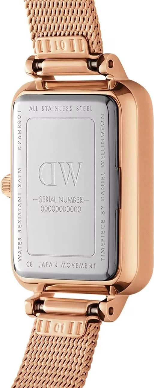 Montre Daniel Wellington DW00100674 femme détail cadran blanc