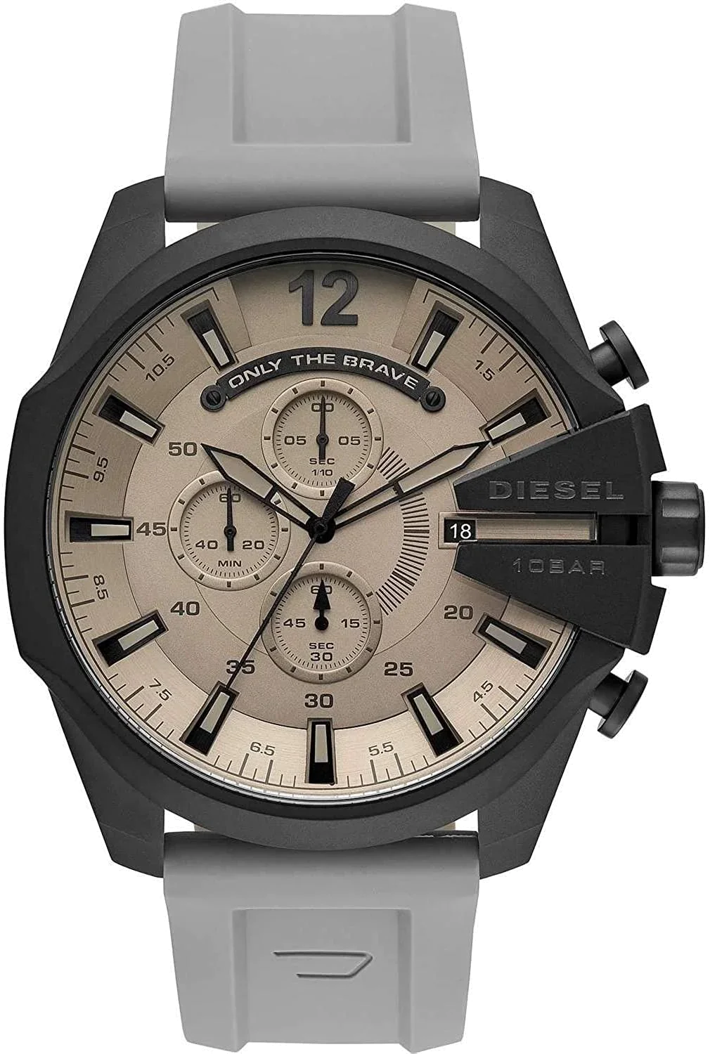 Montre Diesel DZ4496 homme cadran gris bracelet caoutchouc / silicone