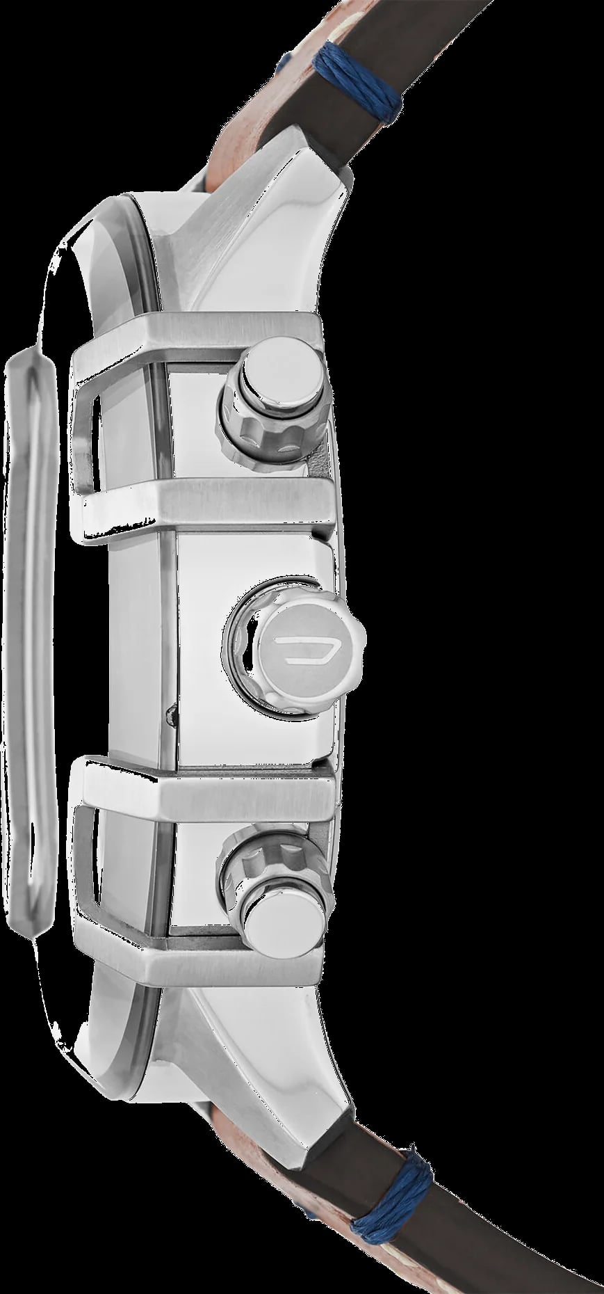 Diesel DZ4518 boîtier acier inoxydable 48mm profil latéral bracelet marron